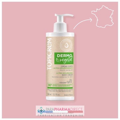 Topicrem DERMOVegetal Crème Corps Ultra-Nourissante 390 ml