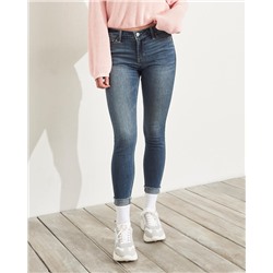 Classic Stretch Mid-Rise Crop Super Skinny Jeans