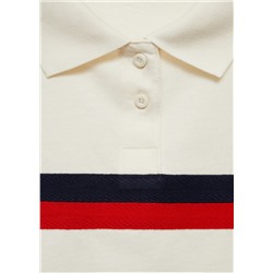 Polo crop detalle rayas