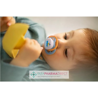 Avent Sucettes Ultra Air Happy 0-6 mois "Love" & Bateau x2