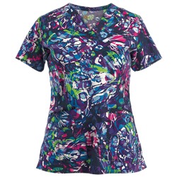 WonderWink Scrubs WonderFLEX Lady Fly By Print Top