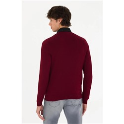 Erkek Bordo Basic Kazak
