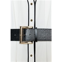 CONTRAST TRIM POPLIN MIDI DRESS