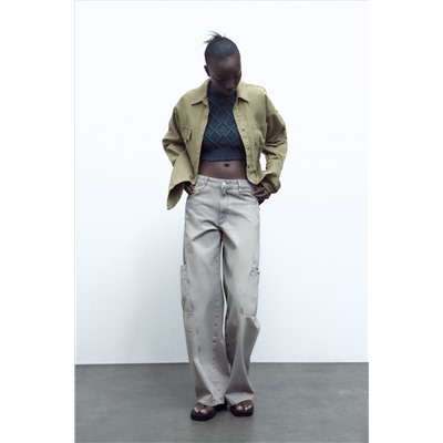 JERSEY PUNTO CROP EFECTO LAVADO