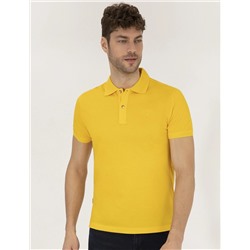 Sarı Slim Fit Polo Yaka Merserize Tişört