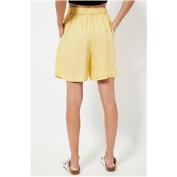 Short de lino - Amarillo