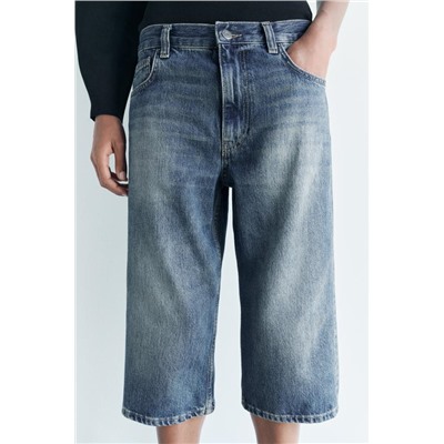 ZW COLLECTION LOW-RISE DENIM BERMUDA SHORTS