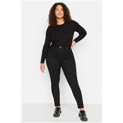 Trendyol Curve Siyah Solmayan Yüksek Bel Esnek Skinny Jeans TBBAW23CJ00061