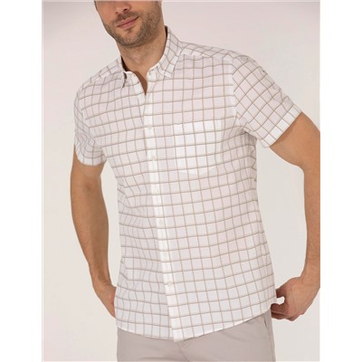 Haki Regular Fit Kısa Kollu Gömlek