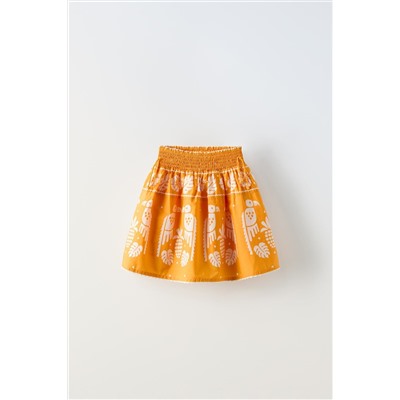 BIRD PRINT SKIRT