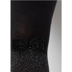 Strumpfhose im Overknee-Stil mit Glitzer und Schleife für Mädchen