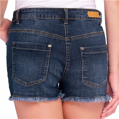 Damen Jeansshorts mit Used-Waschung
