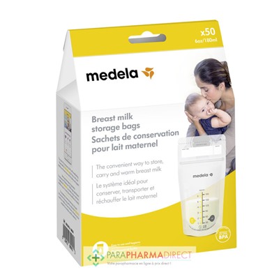 Medela Sachets de Conservation pour Lait Maternel 180ml - 50 Sachets