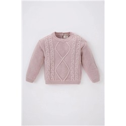 Defacto Kız Bebek Regular Fit Bisiklet Yaka Kazak A5673A523WN