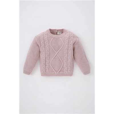 Defacto Kız Bebek Regular Fit Bisiklet Yaka Kazak A5673A523WN