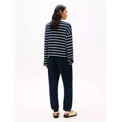 Relaxed Fit Long-Sleeve Stripe T-Shirt