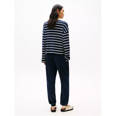 Relaxed Fit Long-Sleeve Stripe T-Shirt