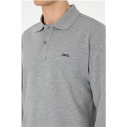 Erkek Gri Melanj Basic Sweatshirt