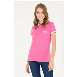 Kadın Pembe Polo Yaka Tişört