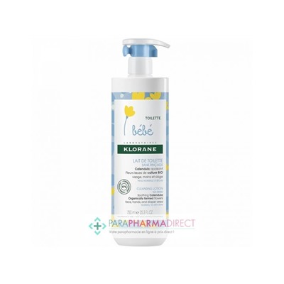 Klorane Bébé Toilette Lait de Toilette Sans Rinçage 750ml