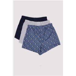 Pack 3 calzoncillos popelín estampados