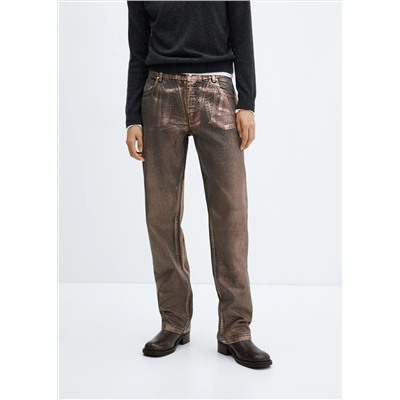 Jeans rectos foil