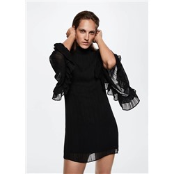 Vestido manga volantes -  Mujer | MANGO OUTLET España