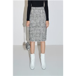 Falda midi Blanco