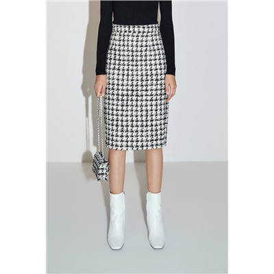 Falda midi Blanco