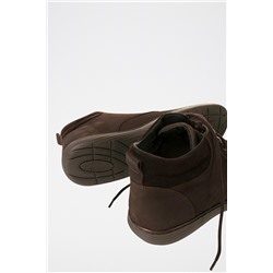 Zapatillas altas de piel Marrón oscuro