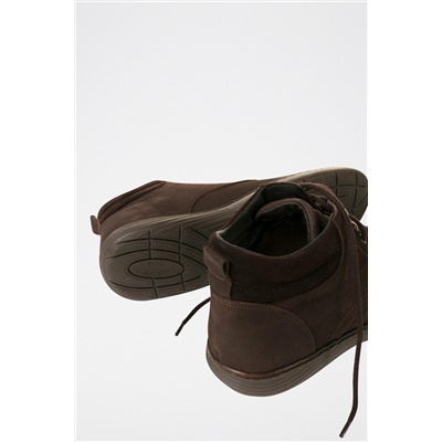 Zapatillas altas de piel Marrón oscuro