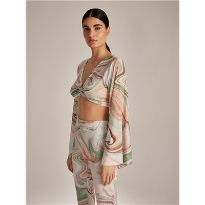 Bluse, gemustert