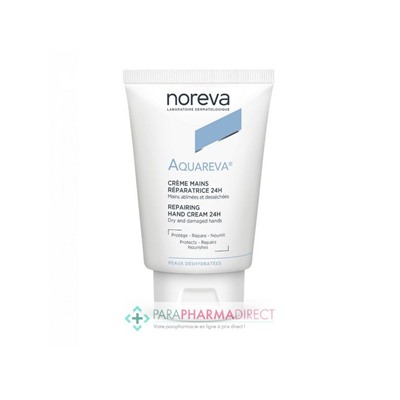 Noreva Aquareva Crème Mains Réparatrice 24h Peaux Déshydratées 50ml