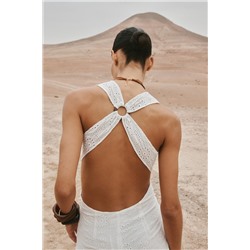 EMBROIDERED MIDI DRESS