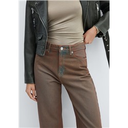 Jeans slouchy tiro alto