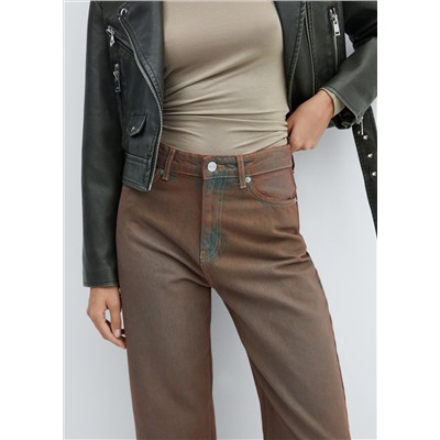 Jeans slouchy tiro alto