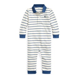 Baby Boy Cotton Mesh Polo Coverall