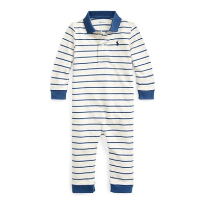 Baby Boy Cotton Mesh Polo Coverall