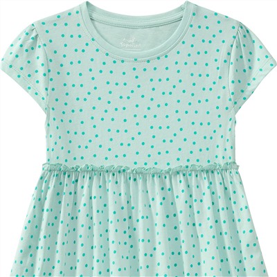 Mädchen Kleid mit Pünktchen allover