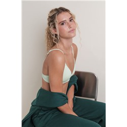 Sujetador triangular relleno fijo verde
