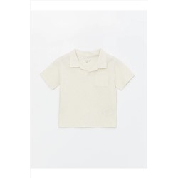 LC Waikiki, Bej Polo Yaka Basic Kısa Kollu Erkek Bebek Tişört
