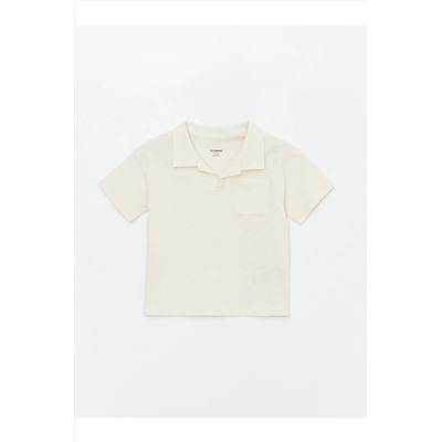 LC Waikiki, Bej Polo Yaka Basic Kısa Kollu Erkek Bebek Tişört