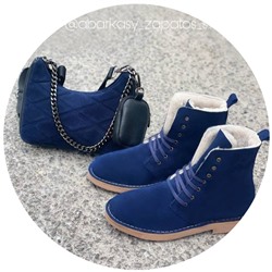 AB.Z. 27001/2 Azul С ДВОЙНЫМИ ШНУРКАМИ+AB.Z · Pelle · 21-19 (370) Marino АКЦИЯ