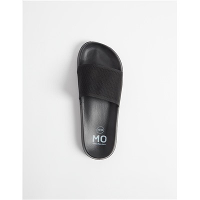 Mesh Strap Slides, Men, Black