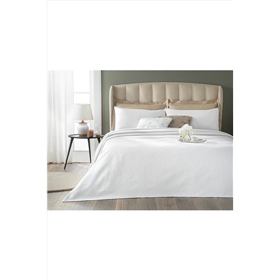 English Home Ondulat Din Bumbac Pentru Dou? Persoane Cuvertur? 200x230 Cm White 10037172