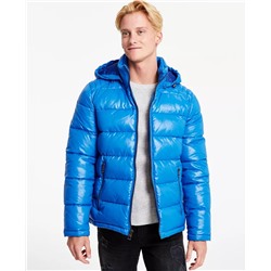GUESS Men's Hooded Puffer Coat