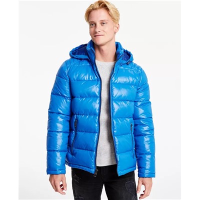 GUESS Men's Hooded Puffer Coat