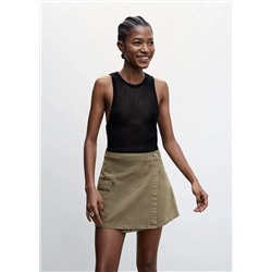 Minifalda vaquera cruzada -  Mujer | MANGO OUTLET Melilla