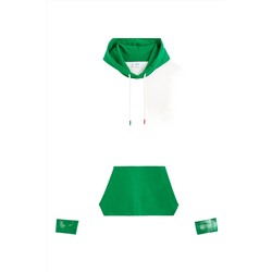 Sudadera con capucha Blanco y verde