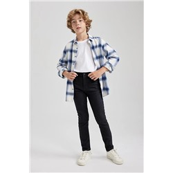 Defacto Erkek Çocuk Slim Fit Dar Paça Jean Okul Pantolon A3771A823AU